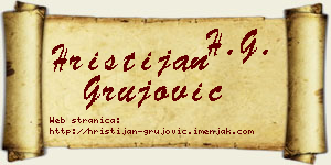 Hristijan Grujović vizit kartica